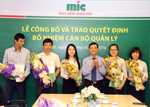MIC công bố và trao quyết định bổ nhiệm cán bộ quản lý